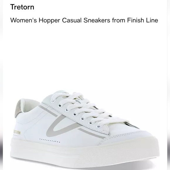 NWT Women's Tretorn Hopper White and Gold Sneakers - Picture 6 of 9